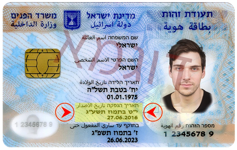 תאריך הנפקת תעודת זהות